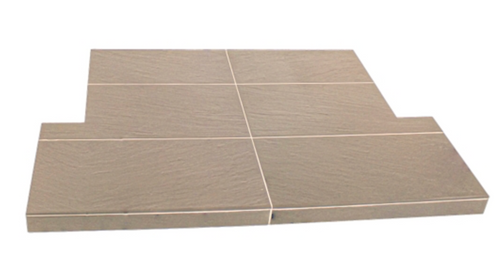 Buff Raven Slate Effect Hearth 1370mm Front Width