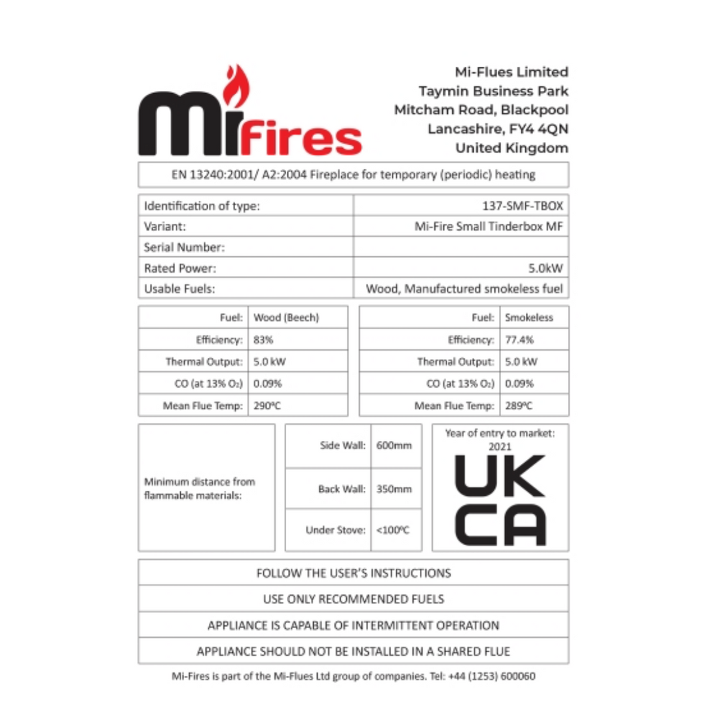 Mi-Fires Small Tinderbox Multifuel