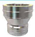 TWPro - Single Adaptor (Flex) to Double - 125 Ø