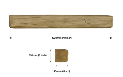 48" Ceramic Beam In Grey, Light Oak Or Dark Oak
