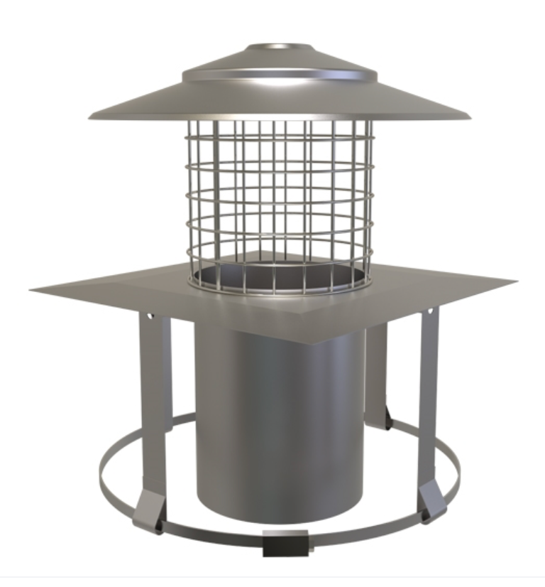 MI-FLEX Square Pot Hanging Cowl (Natural) - Ø150