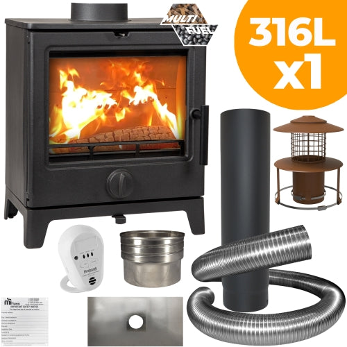 Mi-Fires Derwent Multi fuel installation pack
