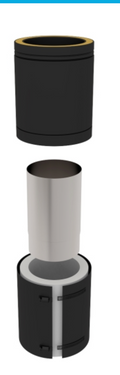 TWPro - Adjustable Connecting Pipe 250mm - 125 Ø