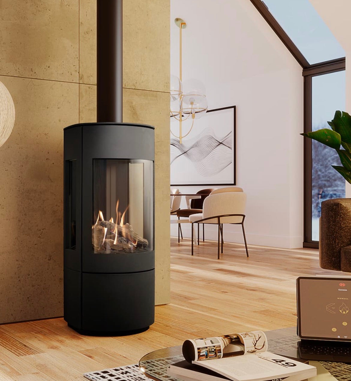 Dru Convexo Balanced Flue Freestanding Gas Stove Unboxed Model RRP £4730