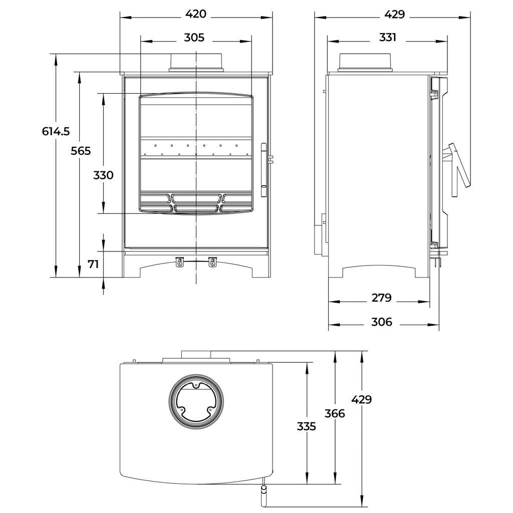 Mi-Fires Tinderbox Medium with full installation kit