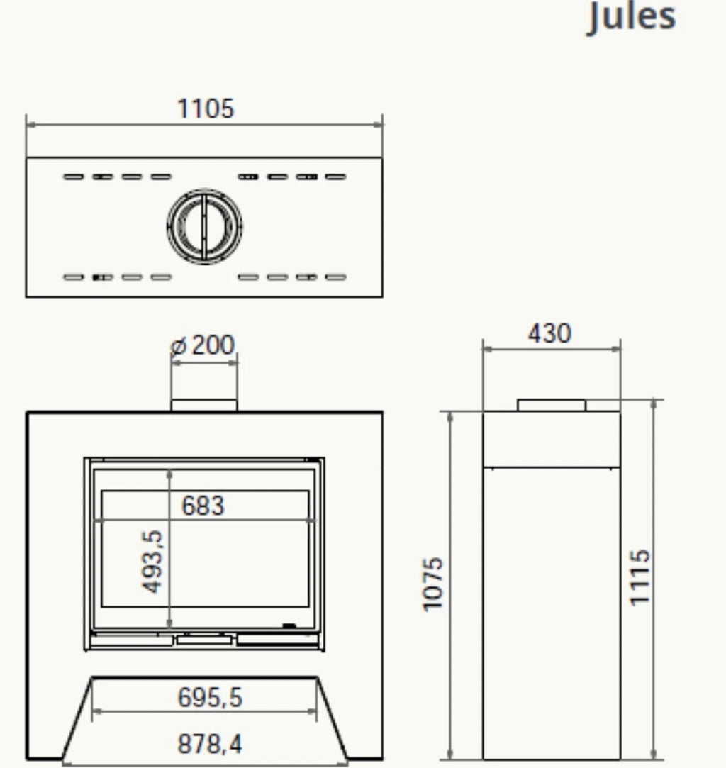 Wanders Jules Double Sided Wood Burning Stove Brand New Unboxed Stove