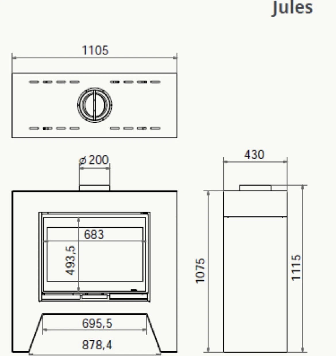 Wanders Jules Double Sided Wood Burning Stove Brand New Unboxed Stove