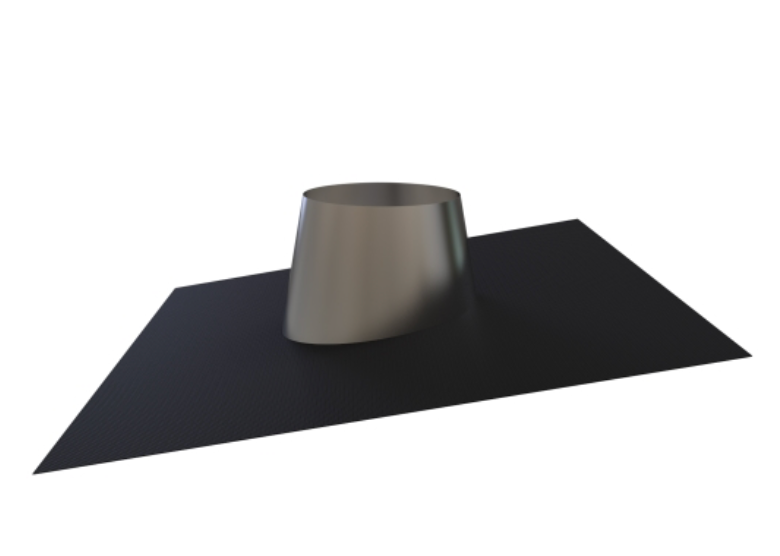 Lead Free Flashing 0° to 20°, S/S Cone , Black Base - Ø175 OD (125mm ID)