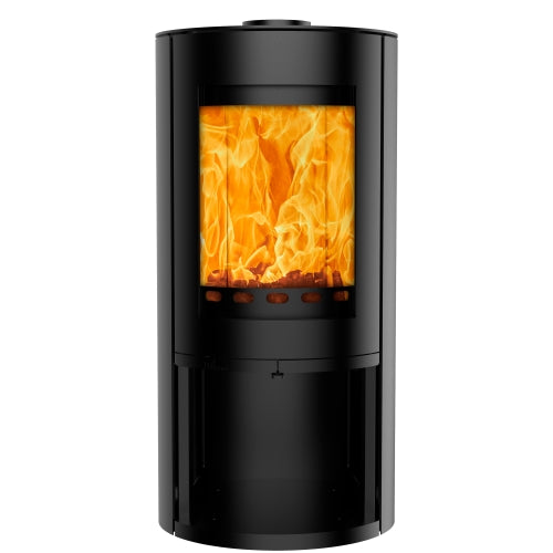 Mi-Fires Rondo With Log Store Wood Burning Stove 5KW