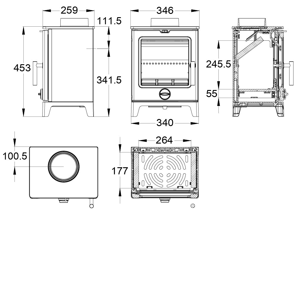 Mi Fires Derwent Small Installation kit