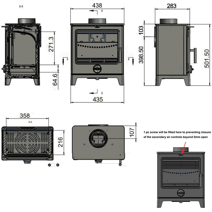 Mi-Fires Derwent Multi fuel installation pack