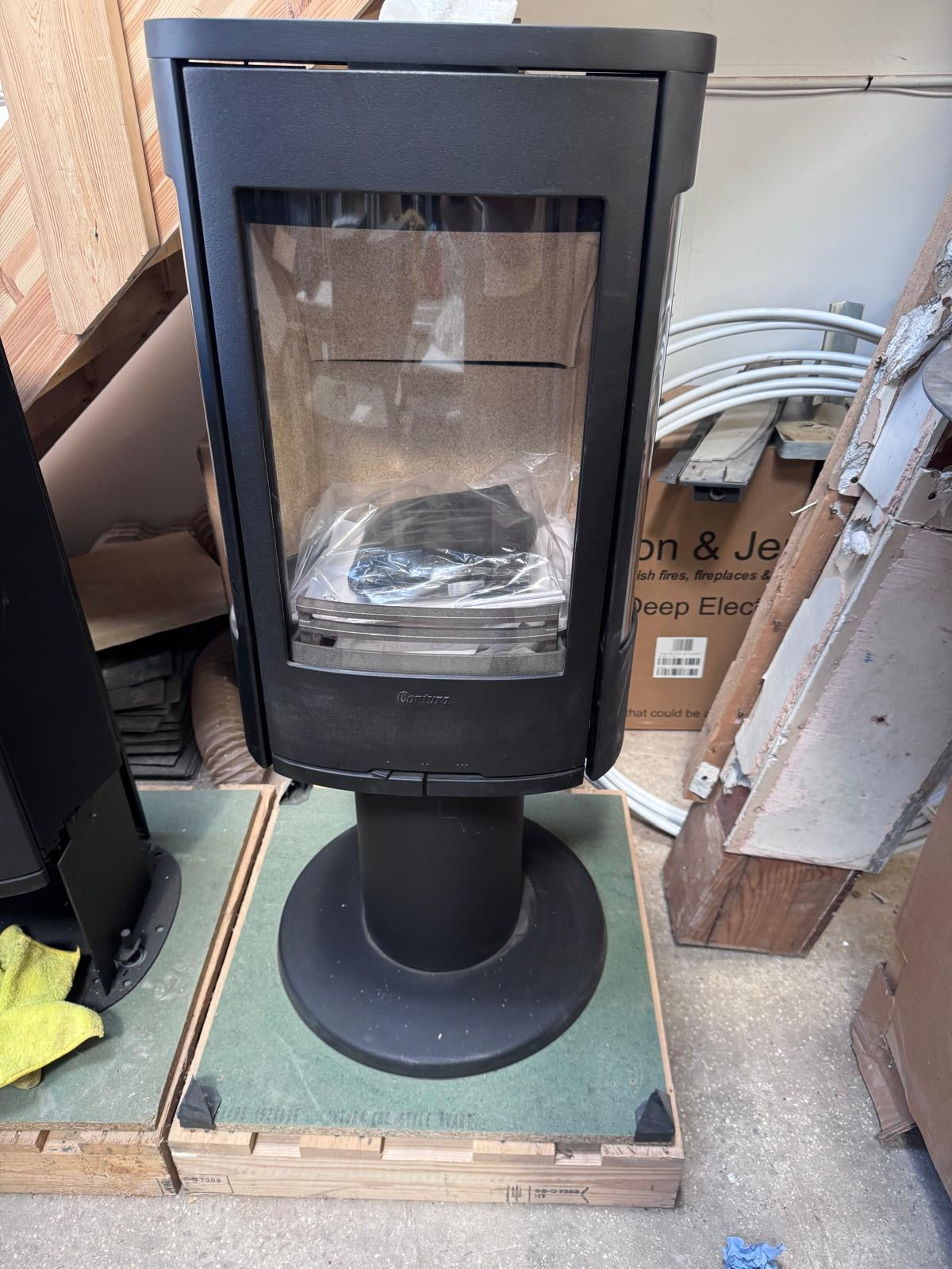 Contura 886 Style Cylinder Wood Burning stove pedestal New Unboxed Model