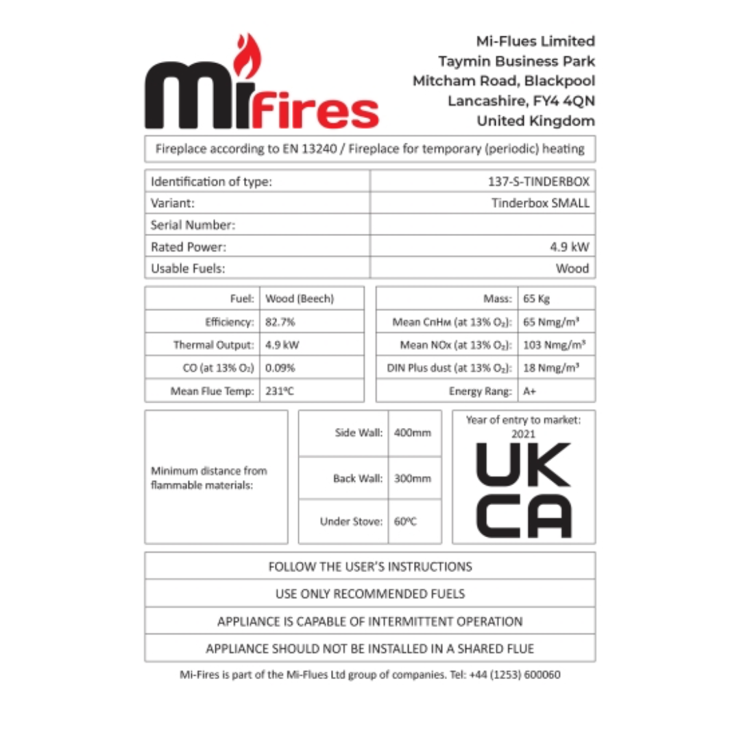 Mi-Fires Small Tinderbox Woodburner