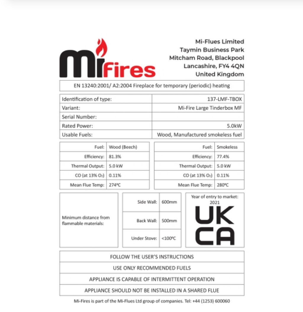Mi-Fires Large Tinderbox Multifuel