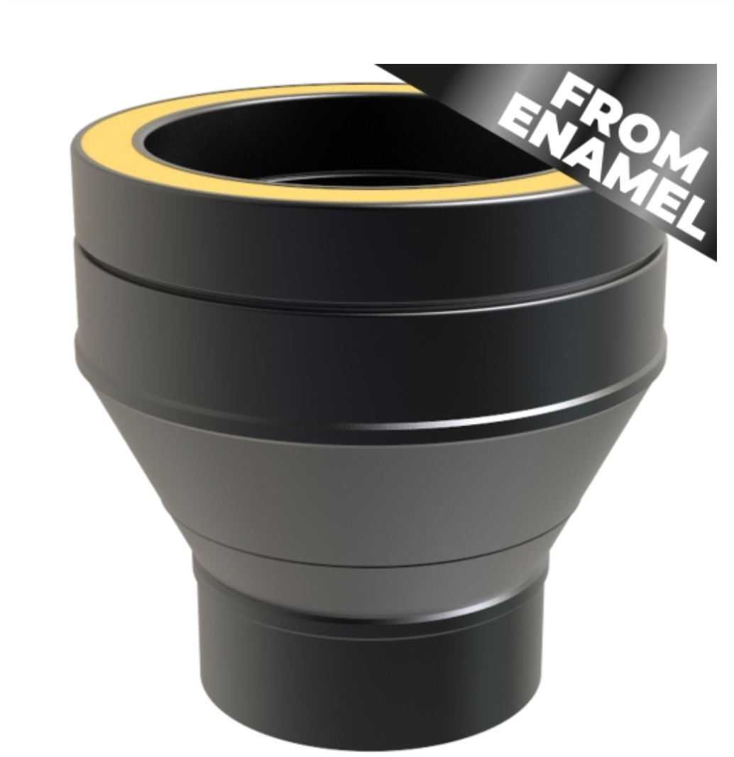 TWPro MB - FROM ENAMEL Single Wall to Twin Wall Increaser - Ø 125-150mm