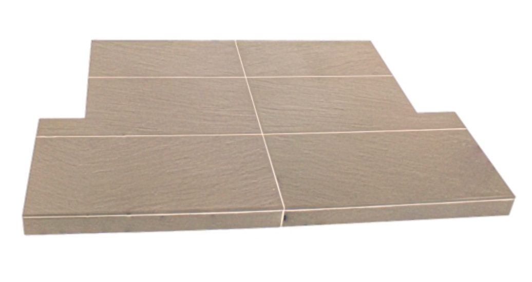 Buff Raven Slate Effect Hearth 1200mm Front Width