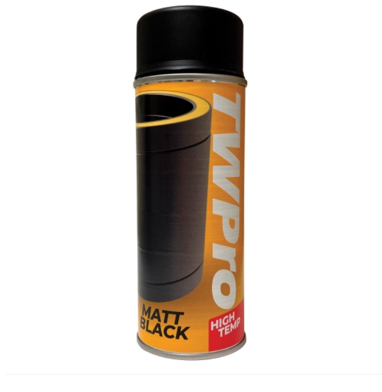 Stove-Care Spray Paint (400ml aerosol) - TW-Pro Black (High Temp.)