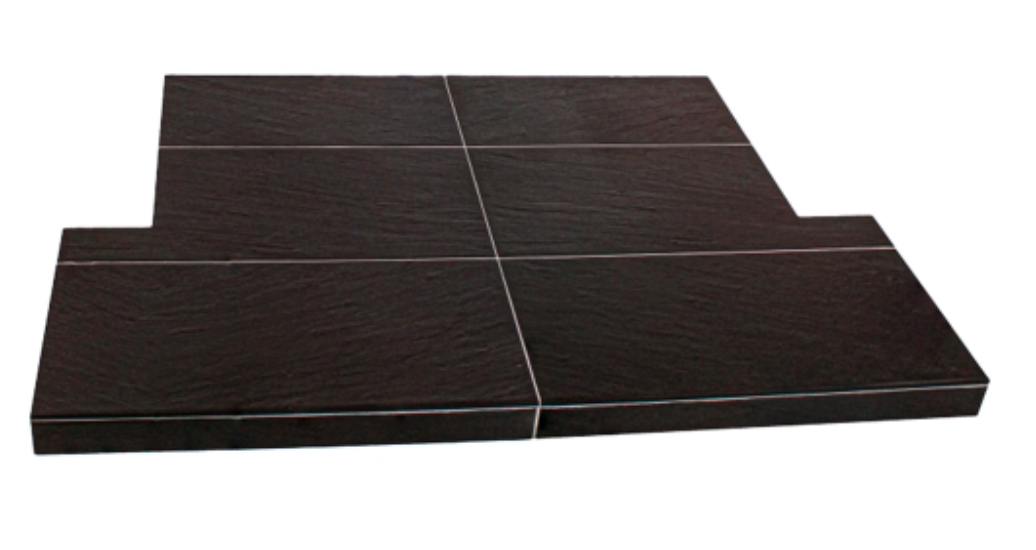 Black Raven Slate Effect Hearth 1200mm Front Width
