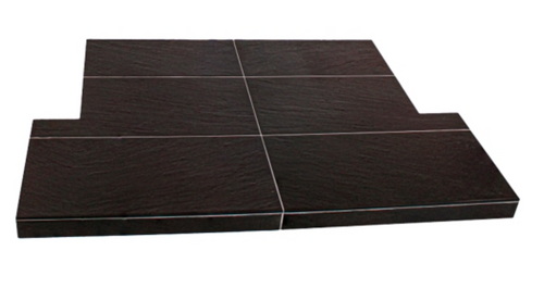 Black Raven Slate Effect Hearth 1200mm Front Width