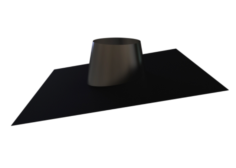 Lead free Flashing 0° to 20°, Black Cone, Black Base - Ø175 OD (125mm ID)