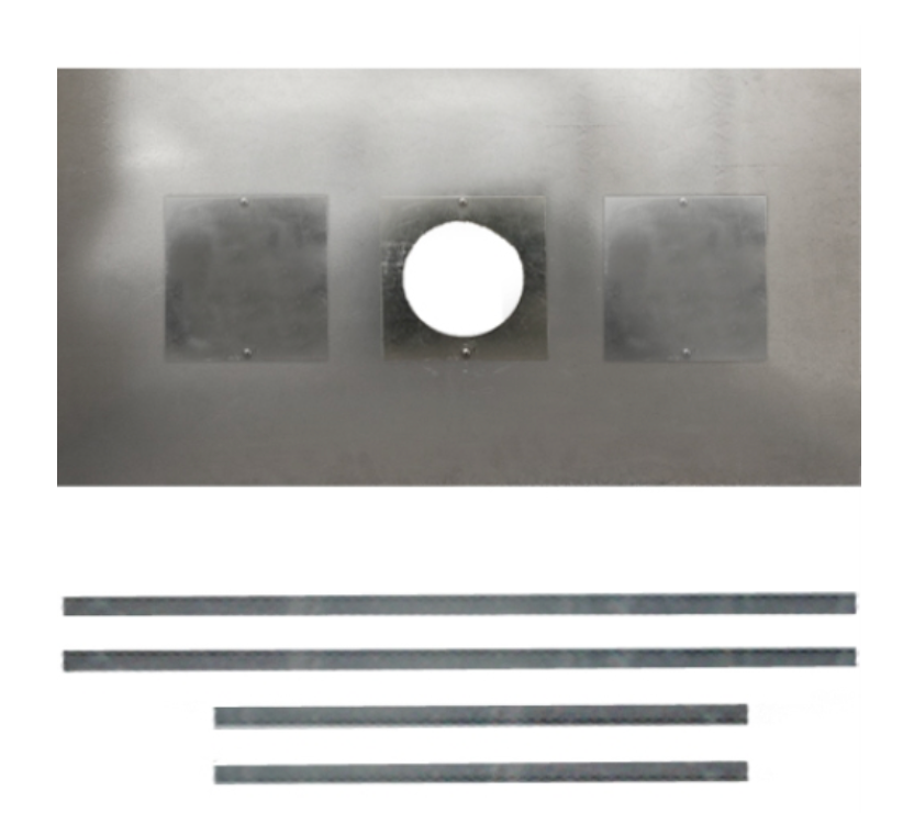Register Plate (C) - 1250x600, 2 access hole - Ø125 & 150