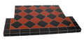 Diamond Quarry Hearth Black/Red 1225mm Front Width