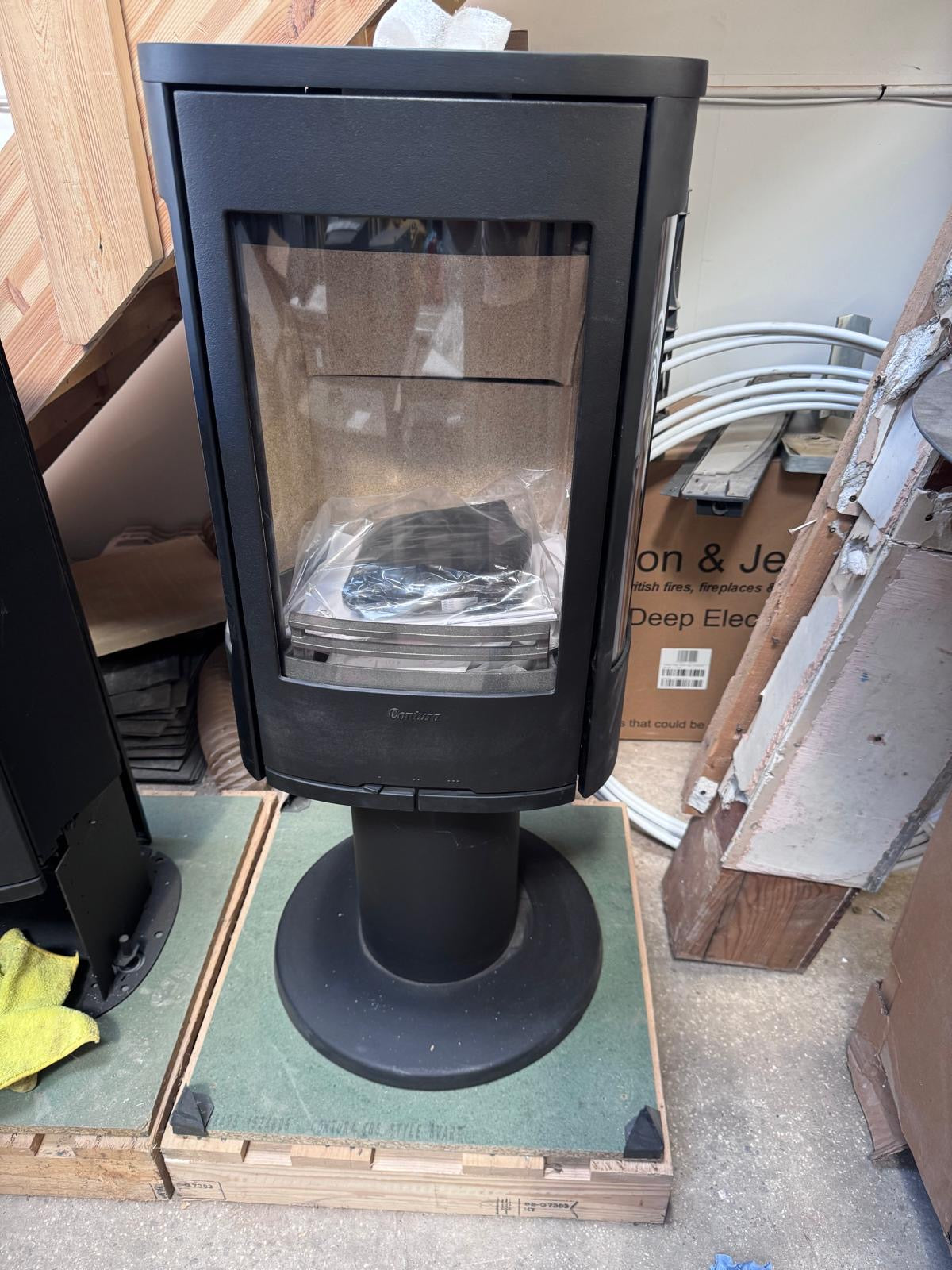 Contura 886 Style Cylinder Wood Burning stove pedestal New Unboxed Model