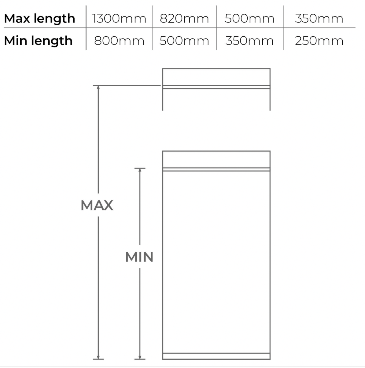 TWPro MB - Adjustable Pipe 500-880mm - Ø 125