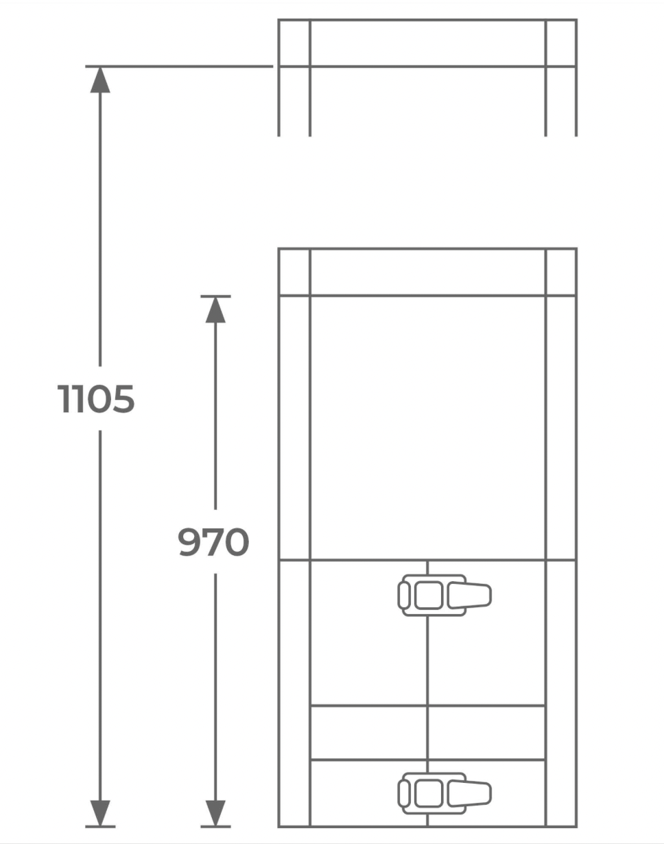 TWPro - Adjustable Connecting Pipe 1000mm - 125 Ø
