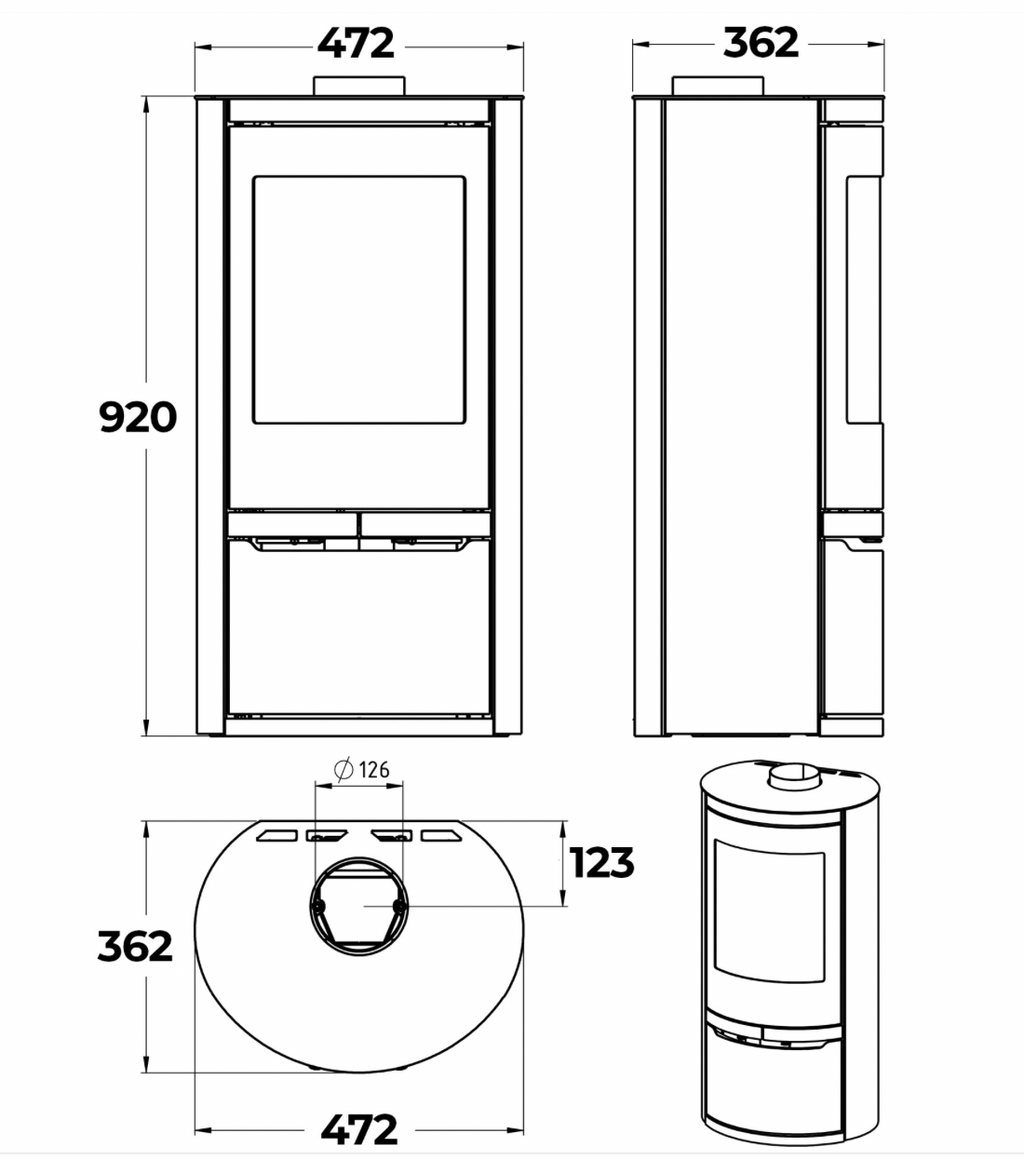 Mi-Fires Ovale LD Door