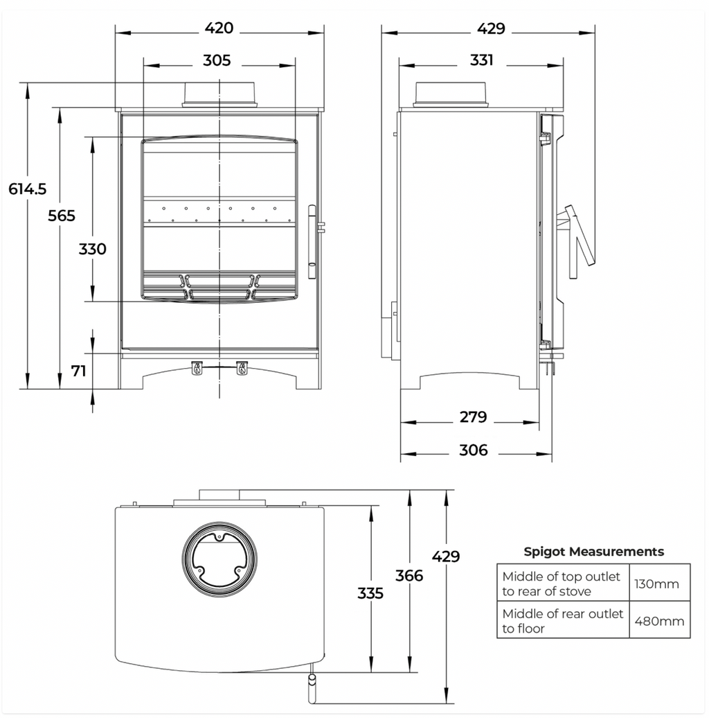 Mi-Fires Large Tinderbox with Installation kit