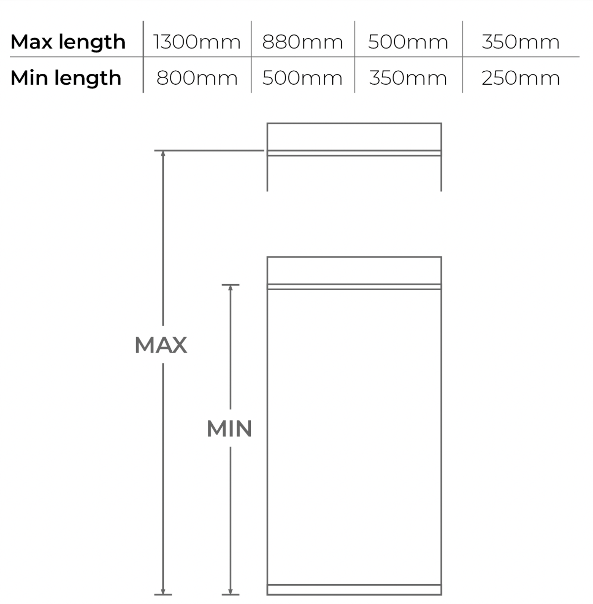 TWPro MB - Adjustable Pipe 350-500mm - Ø 150