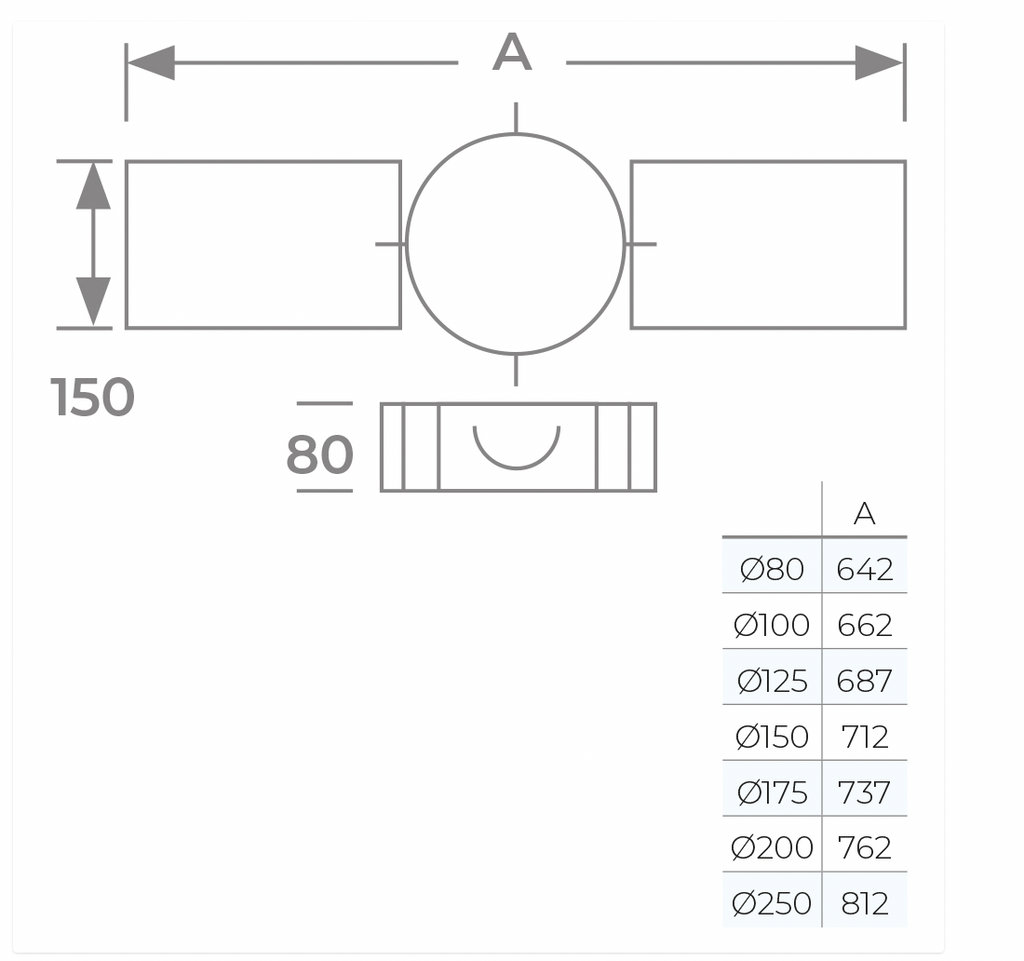 TWPro MB - Heavy Duty Roof Support - Ø 150