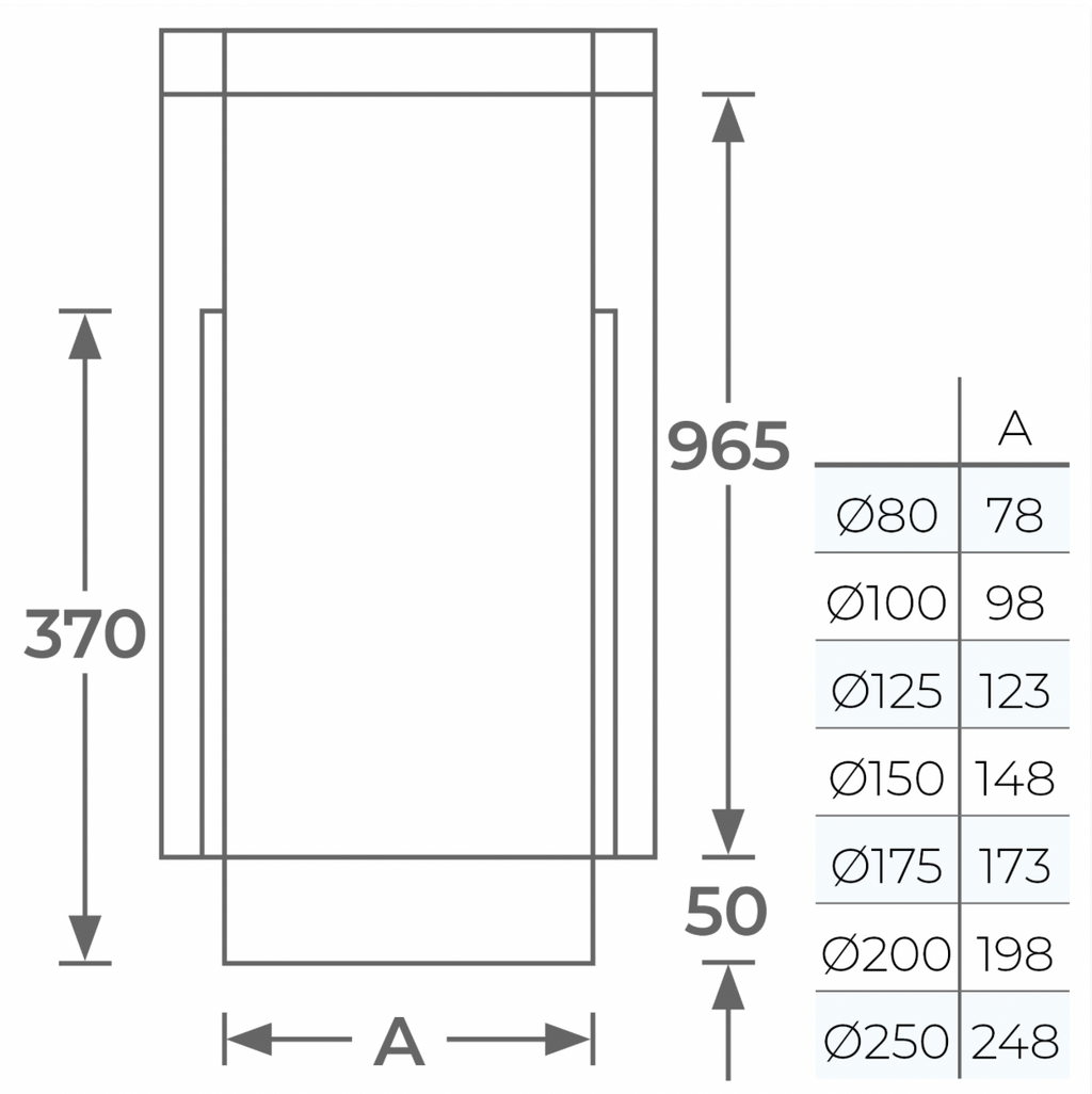 TWPro MB - Connecting Pipe Starter Length 1000mm - Ø 150