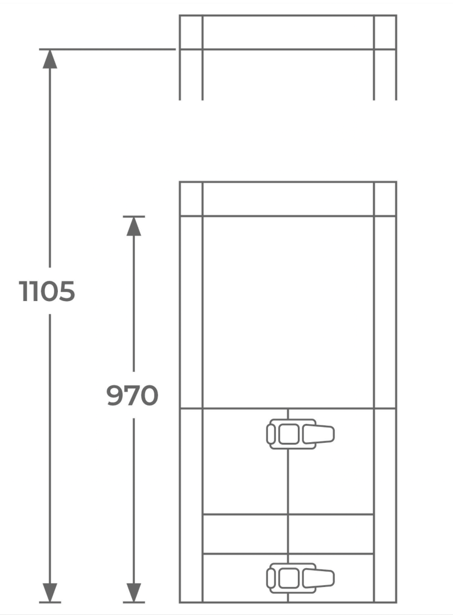 TWPro MB - Adjustable Connecting Pipe 1000mm - Ø 150