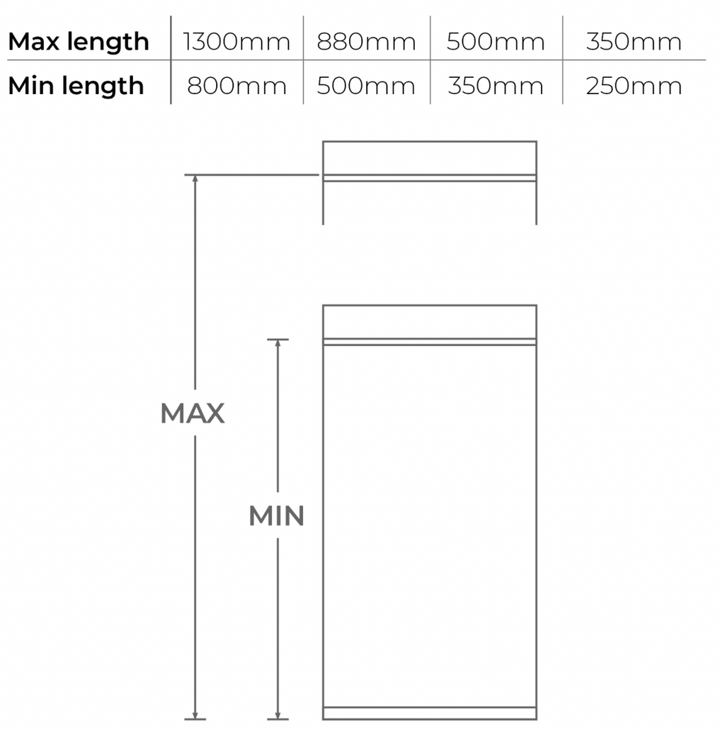 TWPro MB - Adjustable Pipe 350-500mm - Ø 125