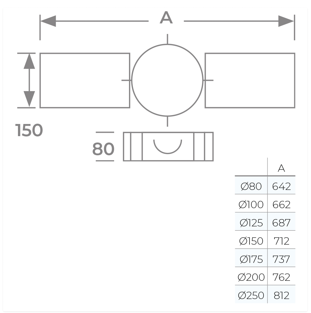 TWPro MB - Heavy Duty Roof Support - Ø 125